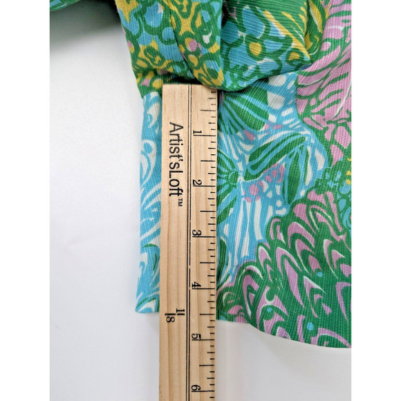 Lilly Pulitzer Deenie Shorts Green Blue Sundance Summer Beach Colorful Cotton 8 - Picture 10 of 10